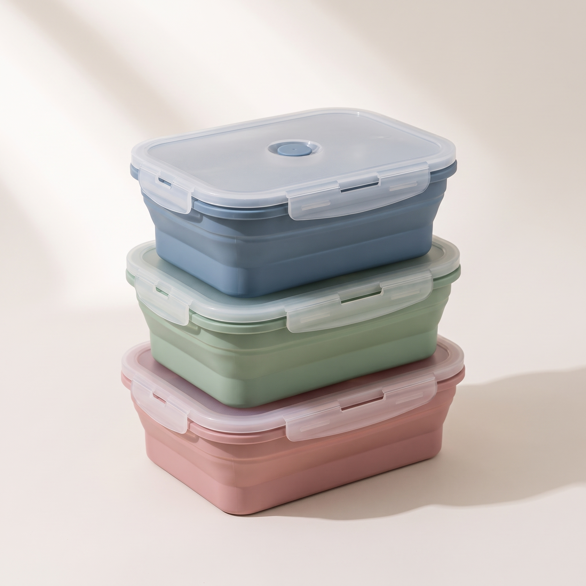 Collapsible Silicone Lunch Box, Set of 4