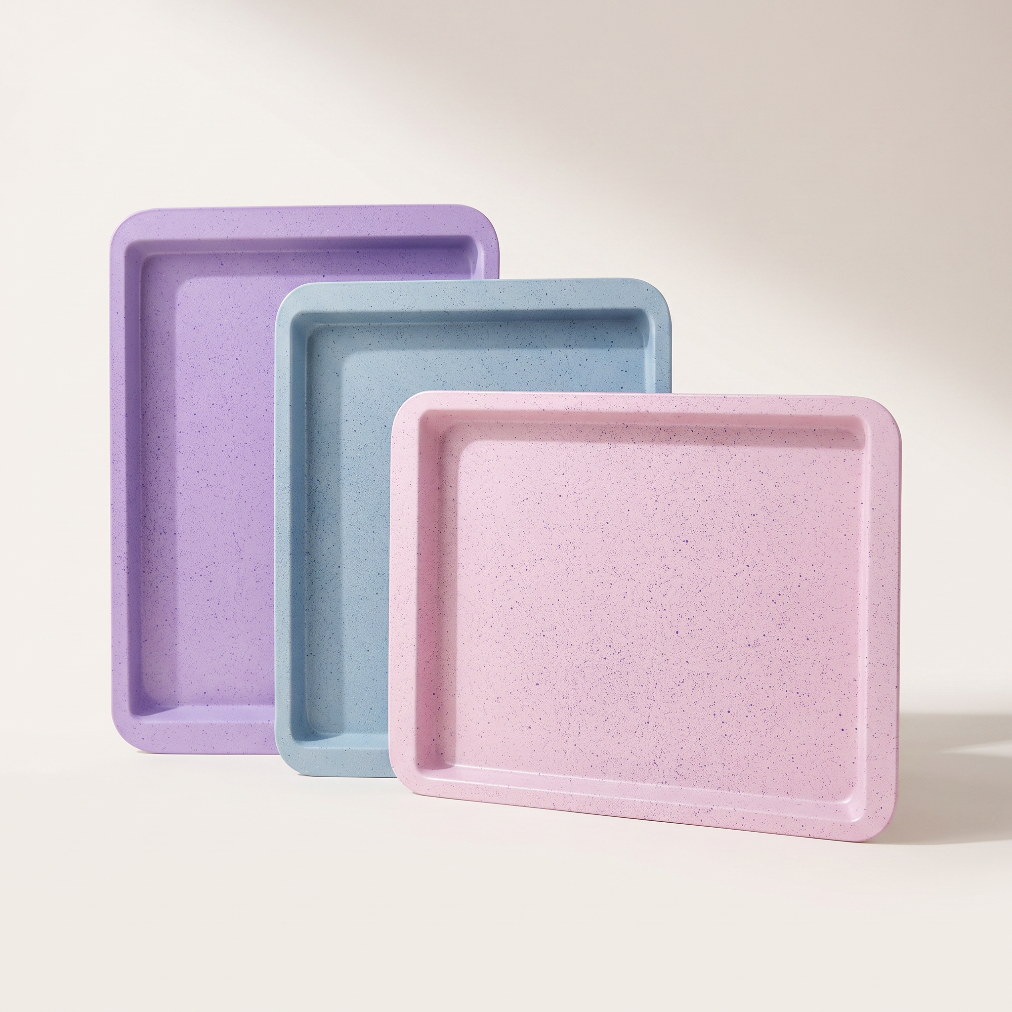 iBake 3-Piece Speckle Ceramic Non-Stick Cookie Sheet Set