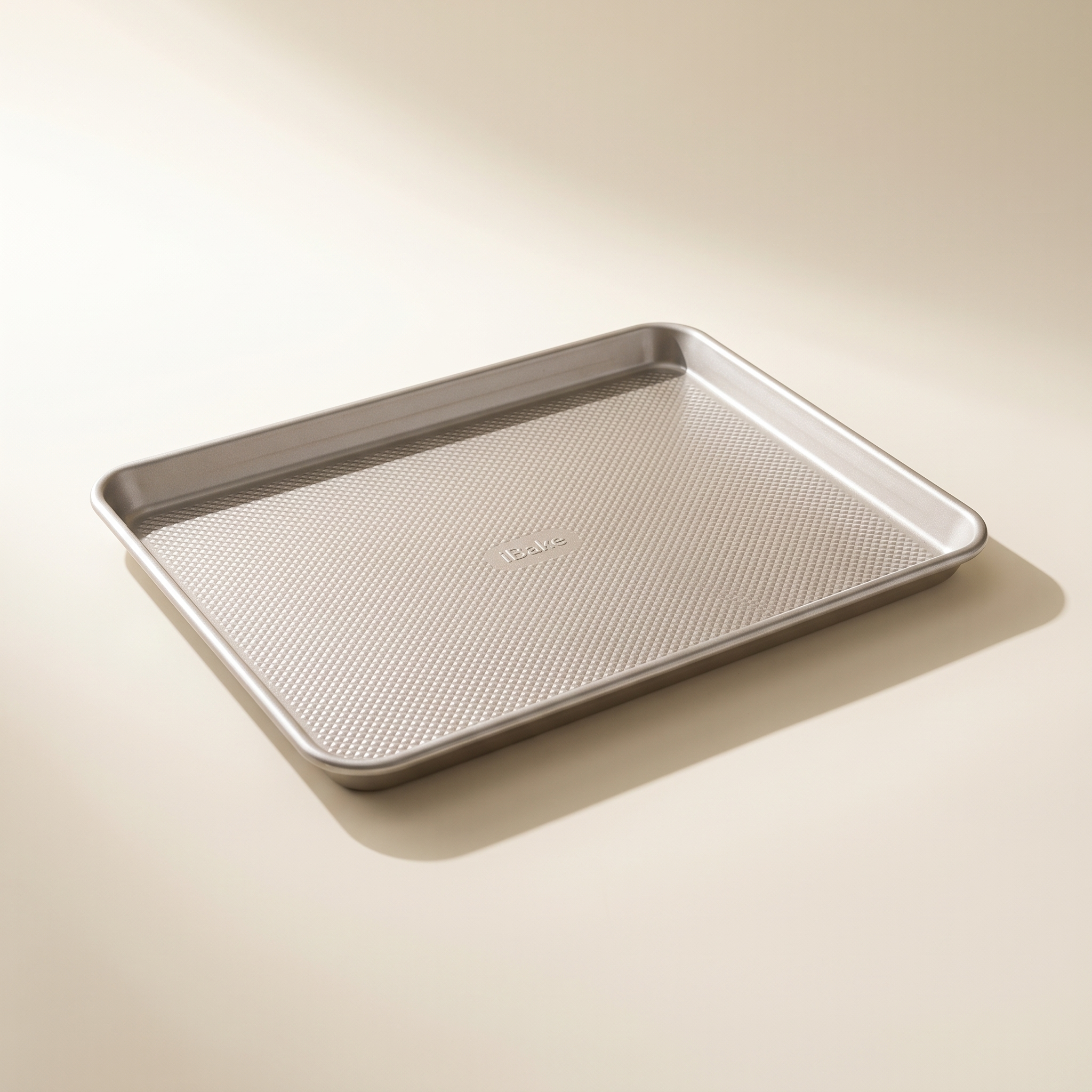 Plaque de cuisson antiadhésive en acier carbone diamant iBake (44,5 x 32 cm) — Or Champagne