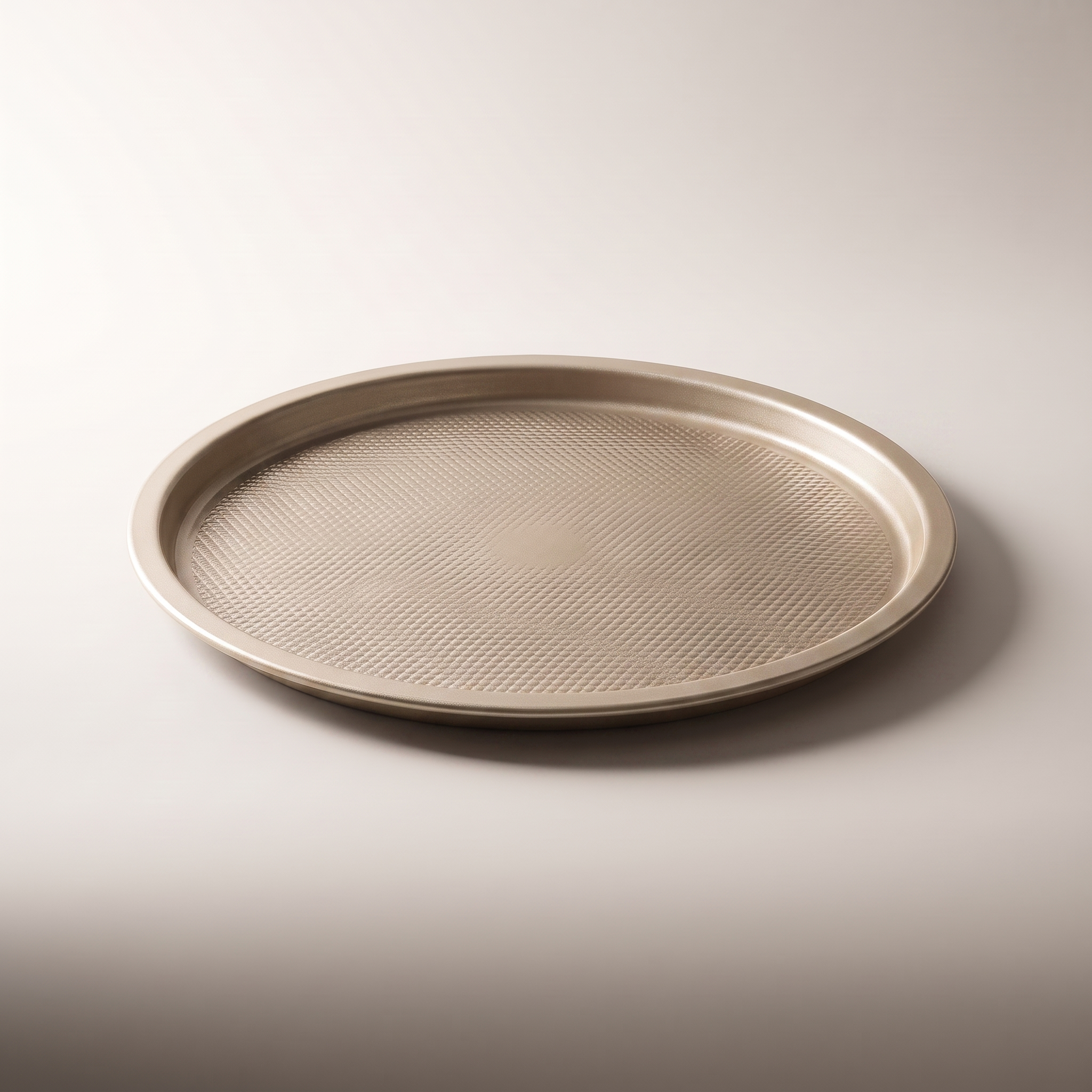 iBake Non-Stick Diamond Carbon Steel Pizza Pan — Champagne Gold