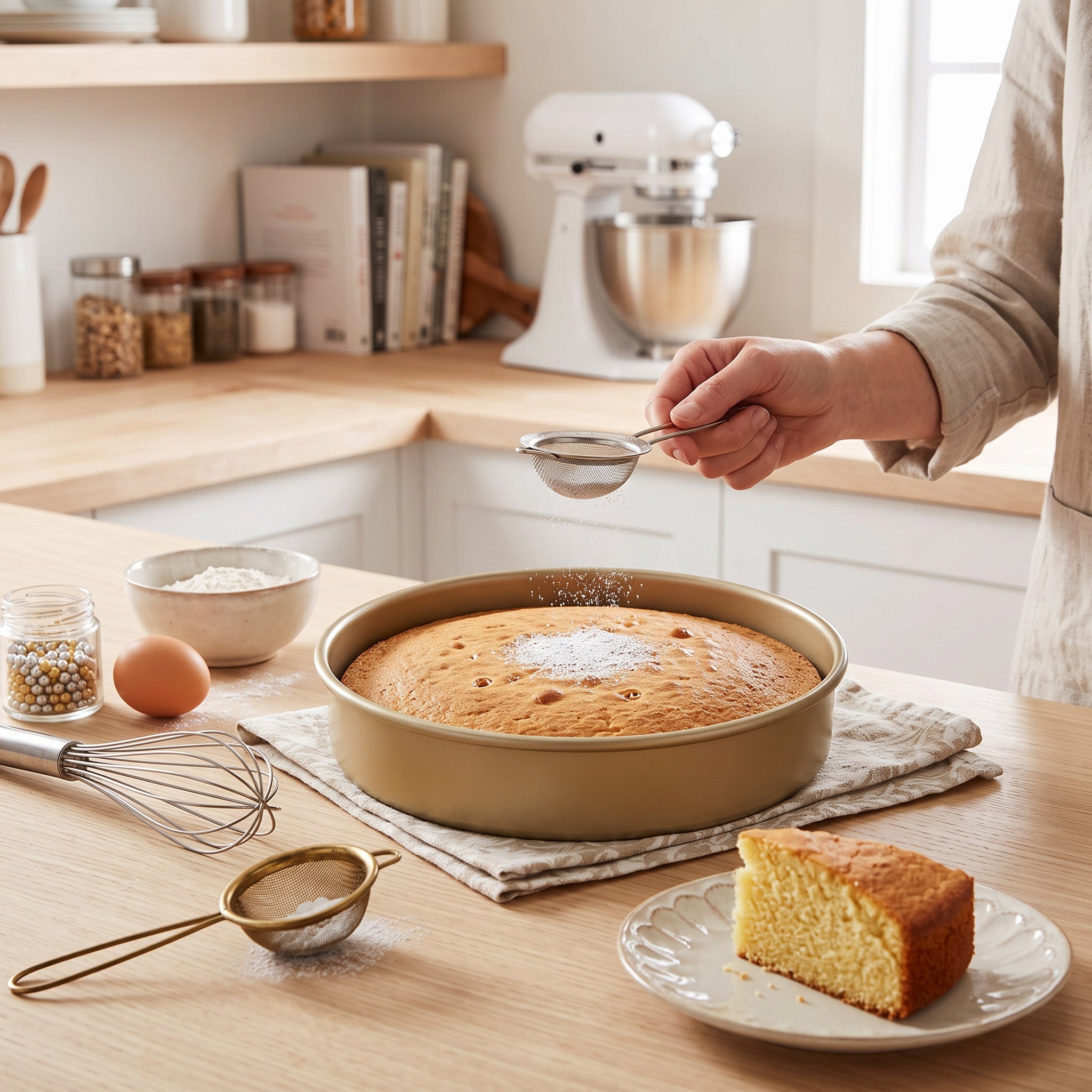 iBake Moule à manqué rond antiadhésif Diamond — Champagne doré