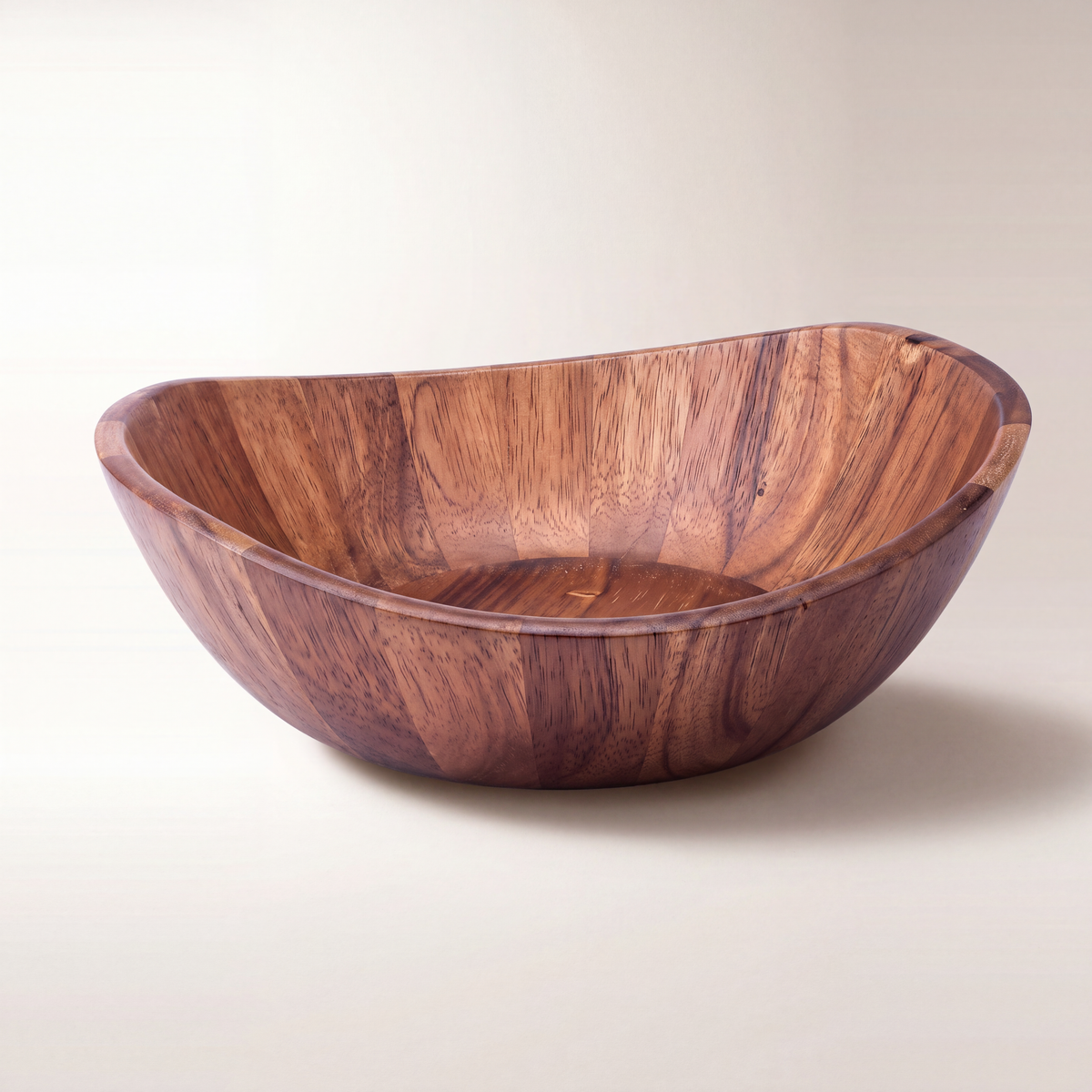 Acacia Wood Curved Design Bowl