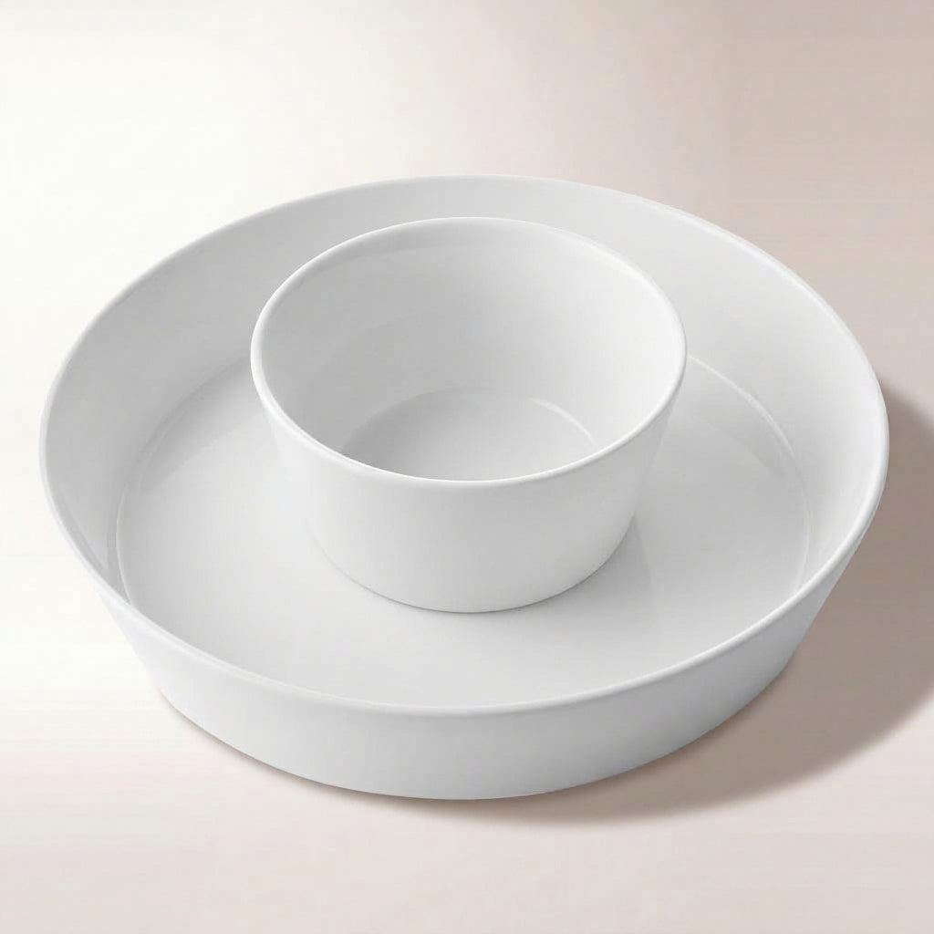 2-Piece Large Ceramic Chip & Dip Set