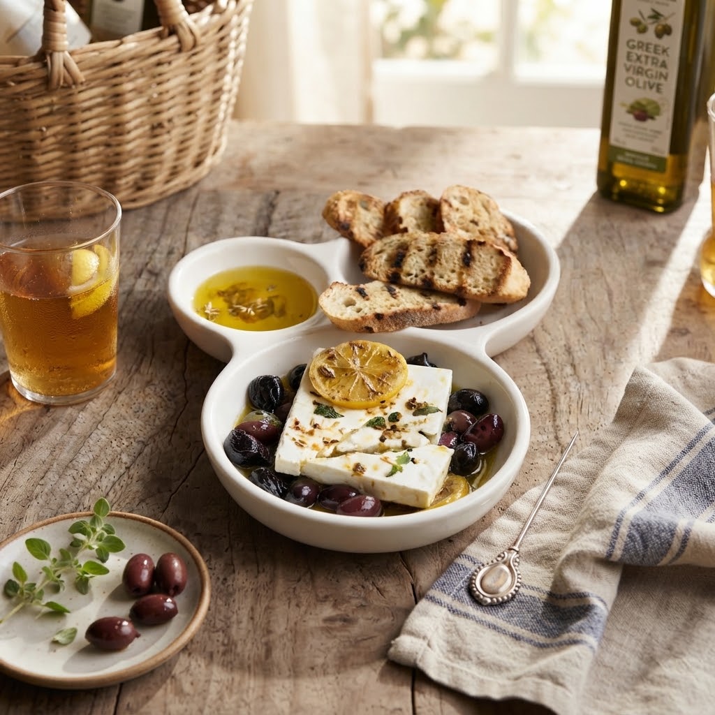 3-Compartment Ceramic Serving Bowl