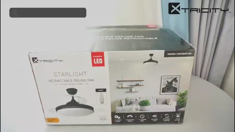 42" LED Ceiling Fan with Light & Remote — Black — installation video