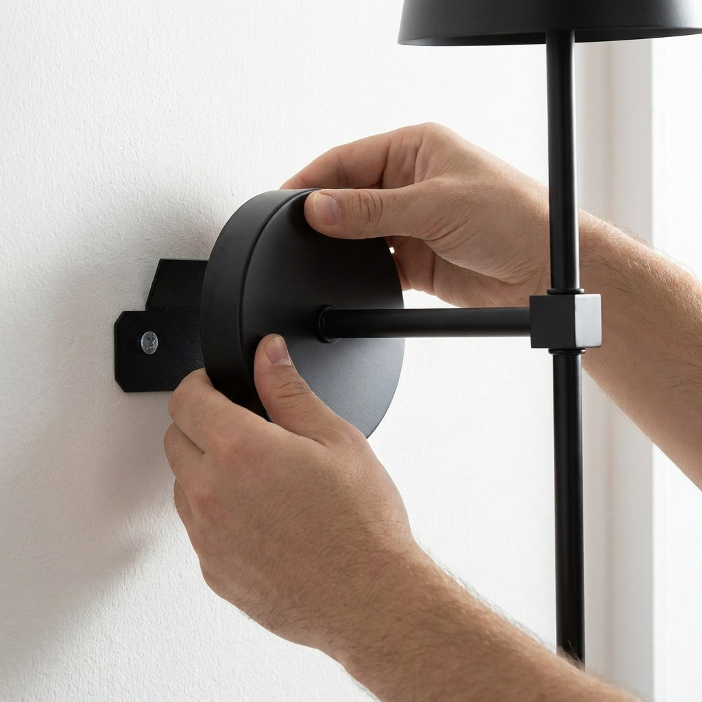 Hang the wall sconce