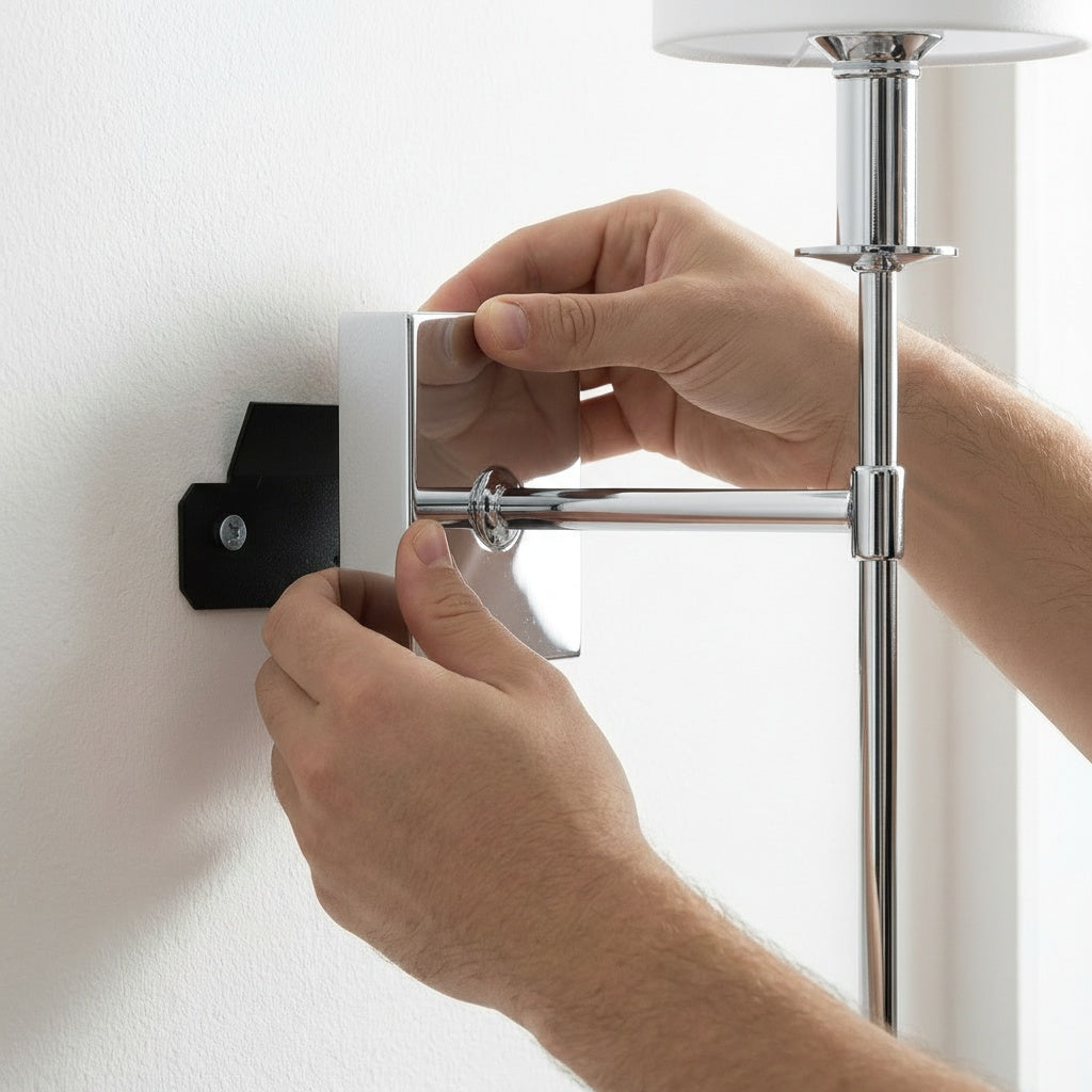 Hang the wall sconce