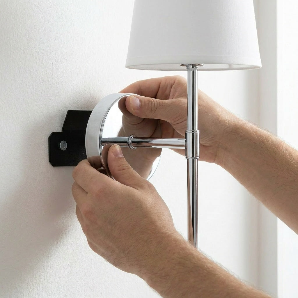 Hang the wall sconce